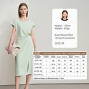 Solid Round Neck Sleeveless Dresses