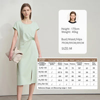 Solid Round Neck Sleeveless Dresses