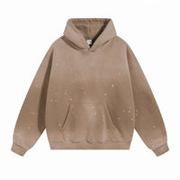 Oversized Warm Paint Distressed  Hoodies
