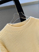 Round-Neck Oversized Knitted Pullover