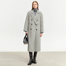 Minimalist Blazer Collar Woolen Long Coat