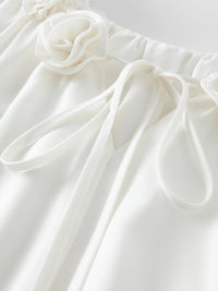 V-Neck Textured Sleeves Dress