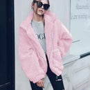 Teddy Fleece Faux Fur Jacket
