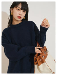 Round Neck 100% Cashmere Sweater