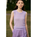 Sleeveless O Neck Knitted Camisole&Vest