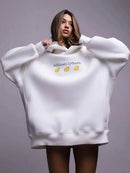 Oversized Ducks Printed Hoodie