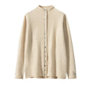 Cashmere Knitted Causal Stand-up Collar Cardigan