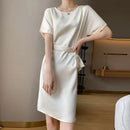 Acetate Silk Drape Satin Dress