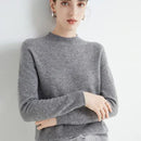 Basic Style Round Neck Wool Jumper