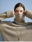 100% Pure Wool high Collar Sweater