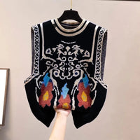 Vintage Round Neck Knitted Vest
