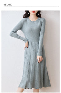 Merino Wool Knitted Sweater Dress