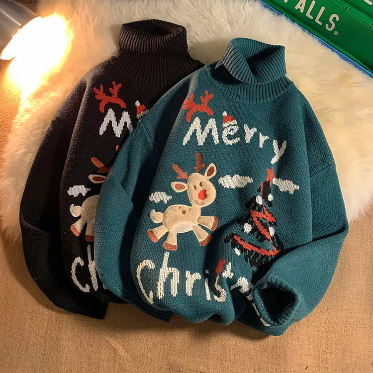 Turtleneck Christmas Sweater Ugly Sweater