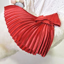 Velvet High Waist Pleated Skirt