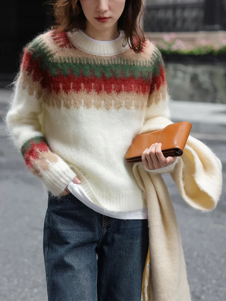 Retro Design Knitted Thick Christmas Sweater