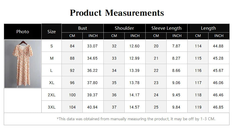 Floral Printed V-Neck Chiffon Dress