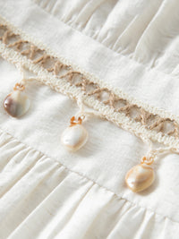 Lantern Sleeves V-neck Strappy Dress