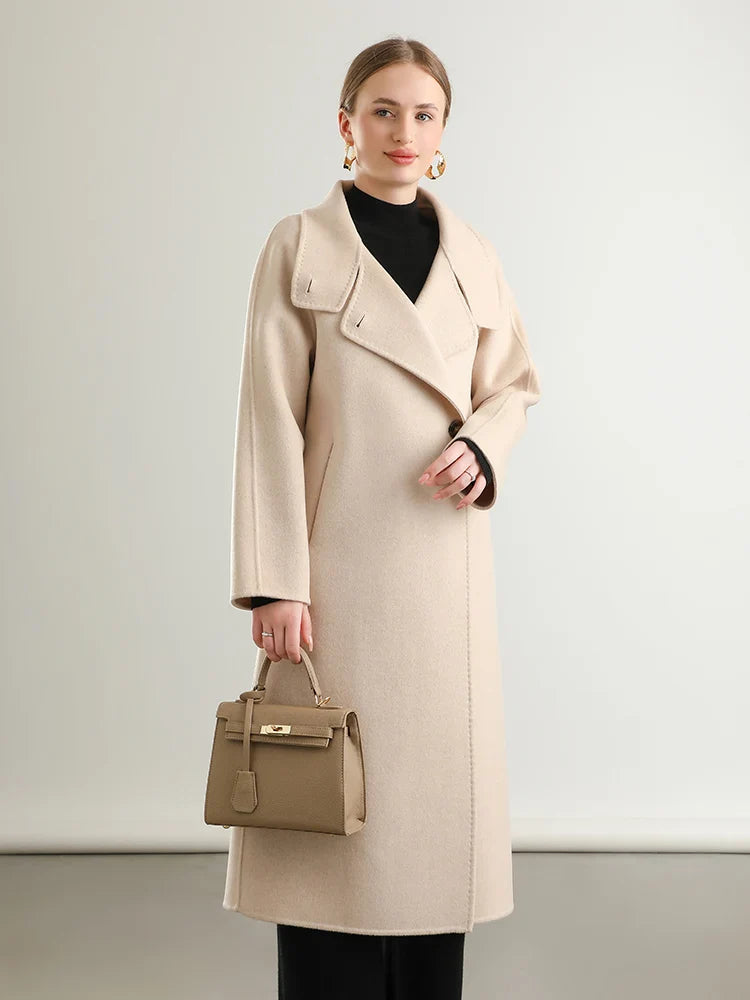 Single Breasted Versile 100% Wool Coat