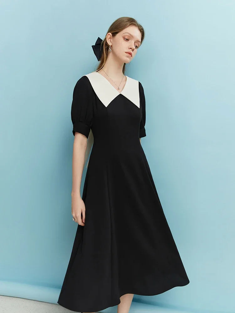 Back Bow-knot Decorate Elegant Vintage Dress