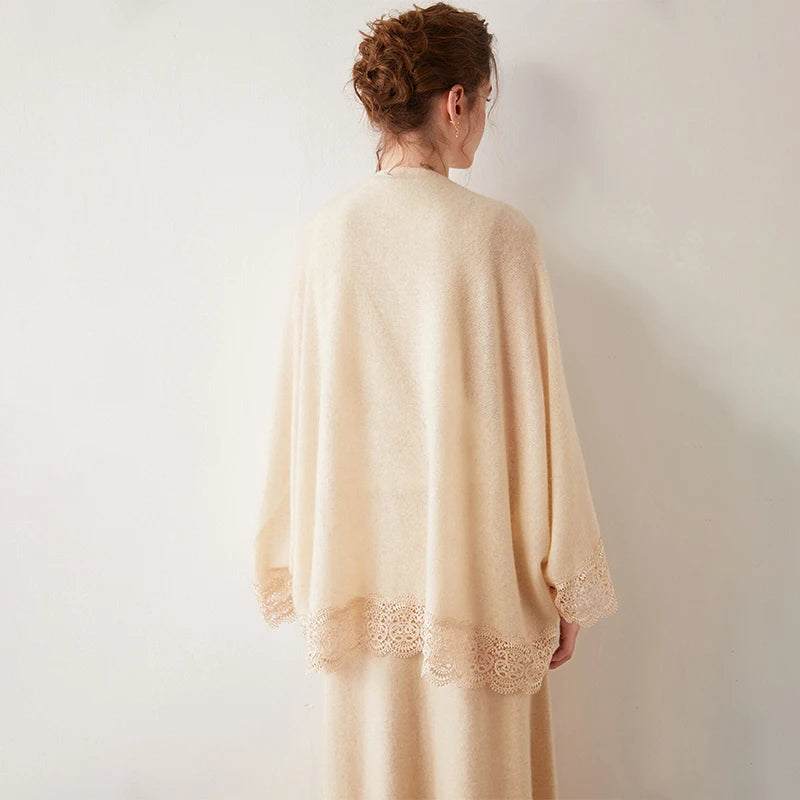 Solid Wool Cape Scarf
