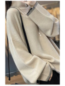 Oversized 100% Wool Turtleneck Sweater