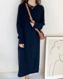 Straight Length Cashmere Maxi Dress
