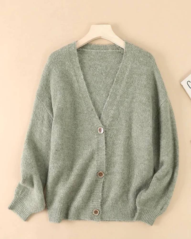 Wool Blend Soft Knitted Short Cardigan