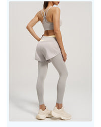 One-piece shockproof gathering sports bra