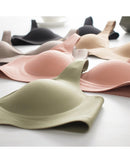 V-neck seamless rimless bra