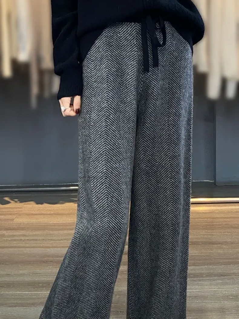 Wide-Leg Wool Pants