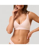 V-neck seamless rimless bra