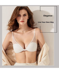 U-shaped mesh neck and back underwear Bra