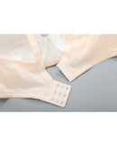 Adjustable cotton-spandex wire-free bra